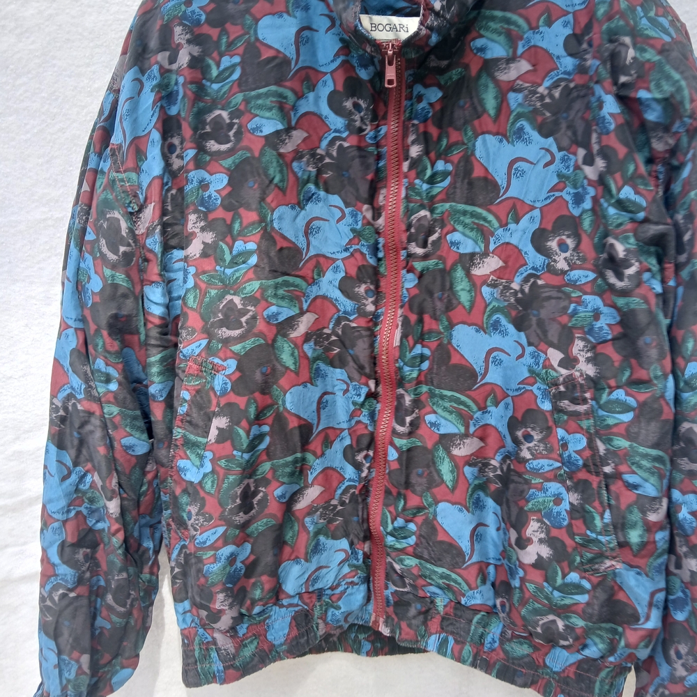 Bogart Women's Vibrant Floral Bomber Jacket - Blue and Red